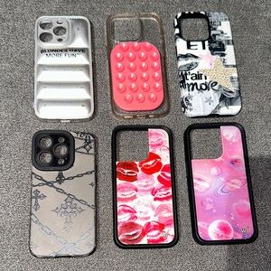 (iPhone 14PRO) (6 CASES!)6 iPhones cases for type: IPhone 14 PRO-some wildflower